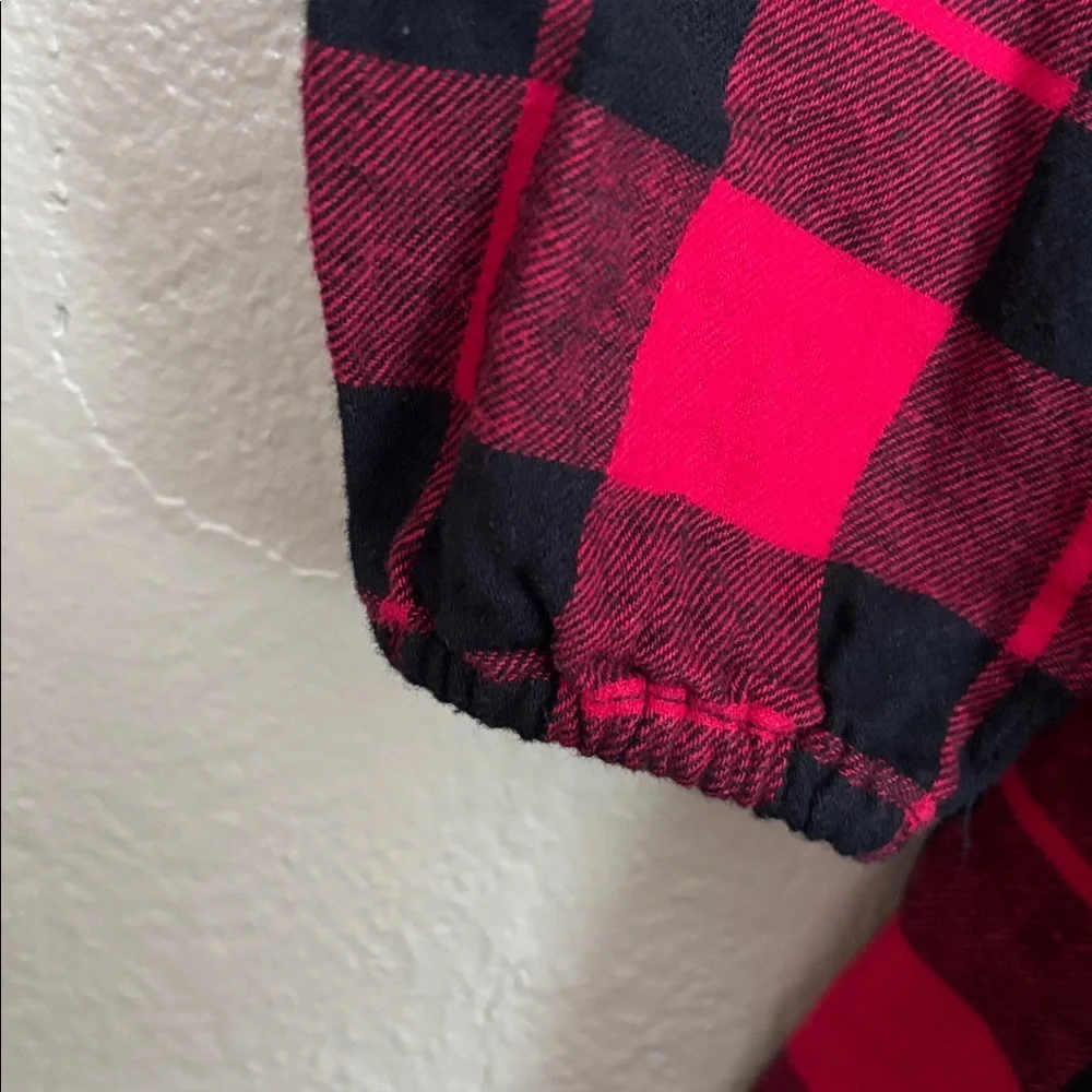 Children’s Place Girls Red Buffalo Plaid Flannel Holiday Christmas Dress Size 16 - Picture 3 of 6